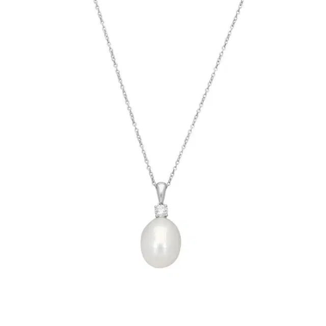 ASSAEL Assael 18K White Gold Pearl & Diamond Pendant Necklace by The Solist