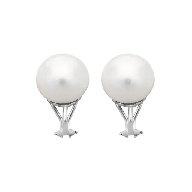 ASSAEL Assael 18K White Gold South Sea Cultured Pearl Clip Earrings by The Solist