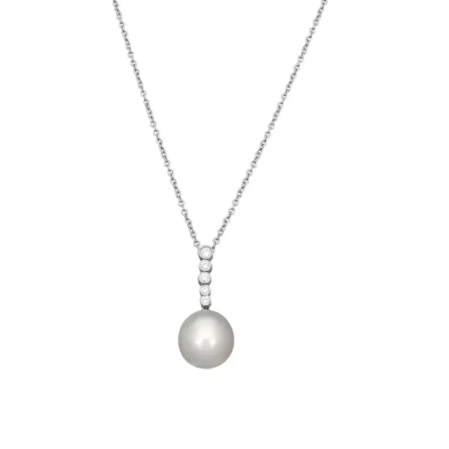 ASSAEL Assael 18K White Gold Tahitian Cultured Pearl & Diamond Pendant Necklace by The Solist