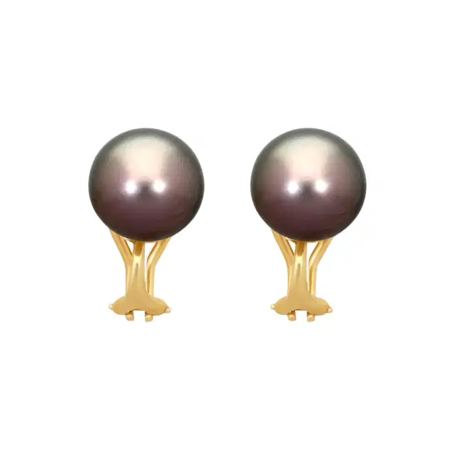ASSAEL Assael 18K Yellow Gold Tahitian Cultured Pearl Clip Earrings by The Solist