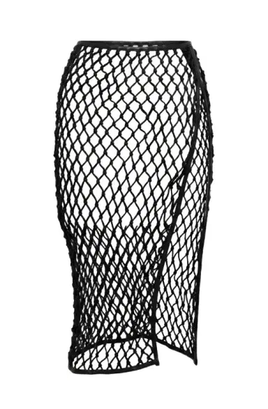 LaQuan Smith Midi Skirt with Slit | Thumbnail 1
