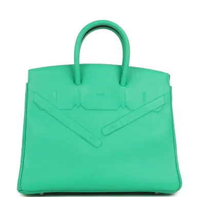 HERMÈS Hermes Birkin Shadow 25 Menthe Swift Palladium Hardware | Thumbnail 1