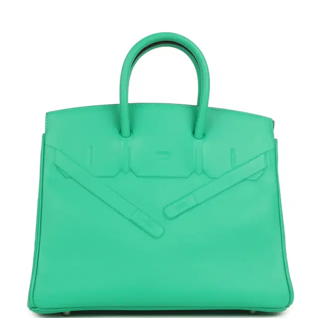 hermes Hermes Birkin Shadow 25 Menthe Swift Palladium Hardware
