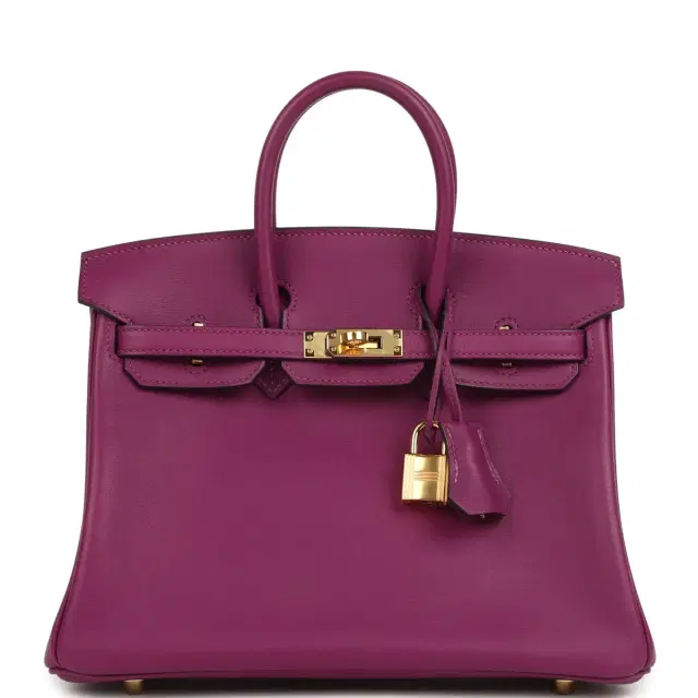 hermes Pre-owned Hermes Birkin 25 Anemone Swift Gold Hardware
