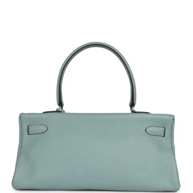 HERMÈS Vintage Hermes Shoulder Kelly 42 JPG Ciel Clemence Palladium Hardware | Thumbnail 4 HERMÈS Vintage Hermes Shoulder Kelly 42 JPG Ciel Clemence Palladium Hardware | Thumbnail 4