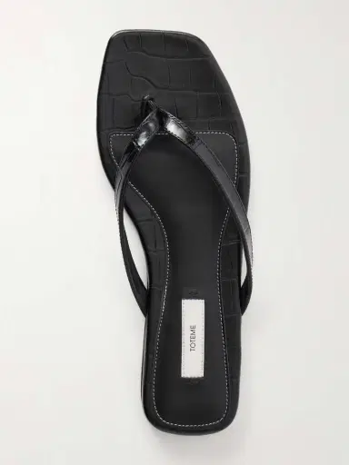 TOTEME Croc-effect Leather Flip Flops | Thumbnail 6 TOTEME Croc-effect Leather Flip Flops | Thumbnail 6
