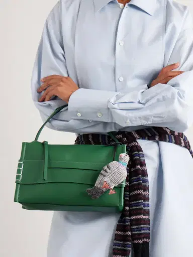 JW Anderson Pigeon Crocheted Cotton And Leather Bag Charm | Thumbnail 2