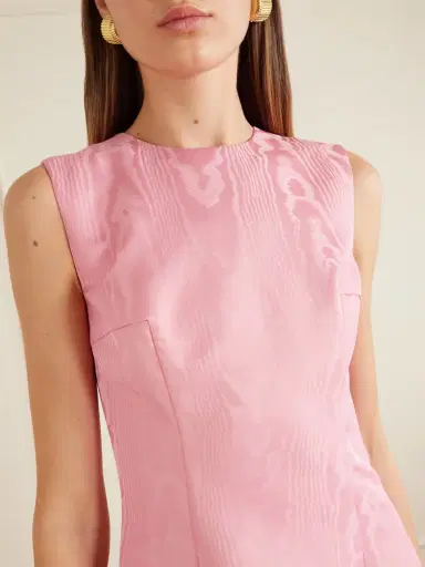 Emilia Wickstead Mara Moire Midi Dress | Thumbnail 4