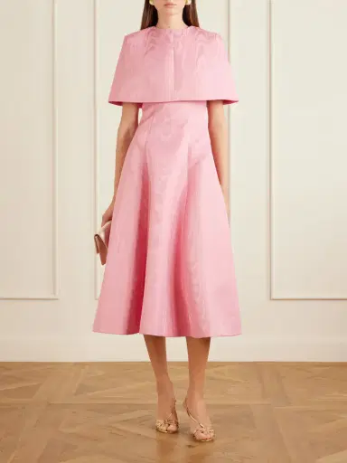 Emilia Wickstead Virginie Moiré Cape | Thumbnail 2 Emilia Wickstead Virginie Moiré Cape | Thumbnail 2