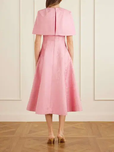 Emilia Wickstead Virginie Moiré Cape | Thumbnail 3 Emilia Wickstead Virginie Moiré Cape | Thumbnail 3
