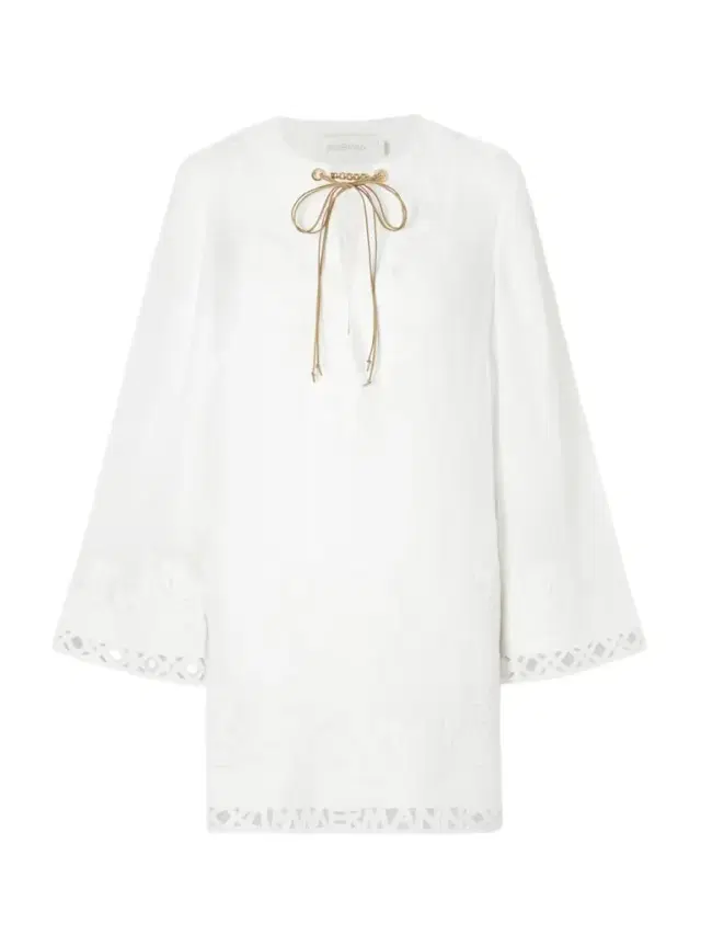 Indra Embroidered Ramie Mini Dress