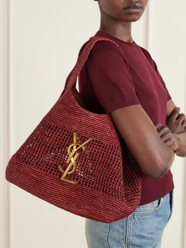 Saint Laurent Icare Maxi Leather-trimmed Raffia Tote | Thumbnail 2 Saint Laurent Icare Maxi Leather-trimmed Raffia Tote | Thumbnail 2