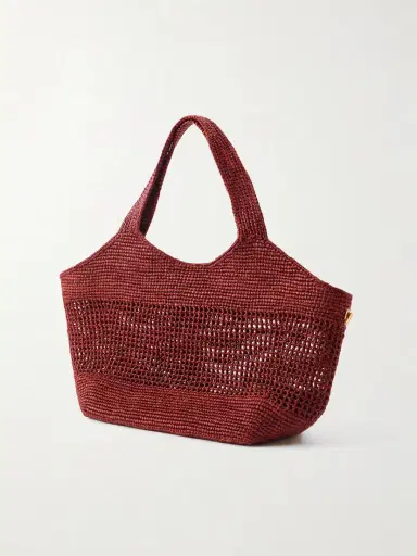 Saint Laurent Icare Maxi Leather-trimmed Raffia Tote | Thumbnail 4 Saint Laurent Icare Maxi Leather-trimmed Raffia Tote | Thumbnail 4