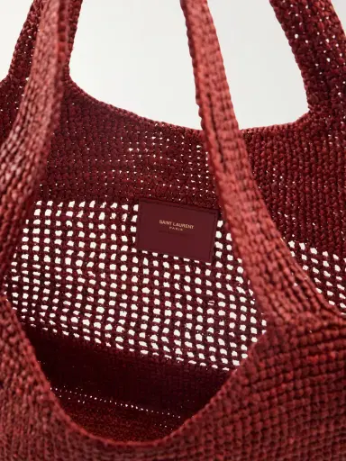 Saint Laurent Icare Maxi Leather-trimmed Raffia Tote | Thumbnail 6 Saint Laurent Icare Maxi Leather-trimmed Raffia Tote | Thumbnail 6