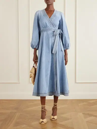 Zimmermann Indra Denim Midi Dress | Thumbnail 2