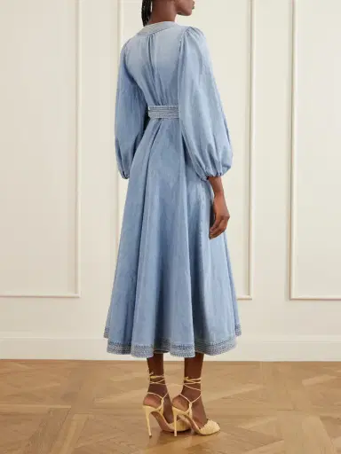 Zimmermann Indra Denim Midi Dress | Thumbnail 3