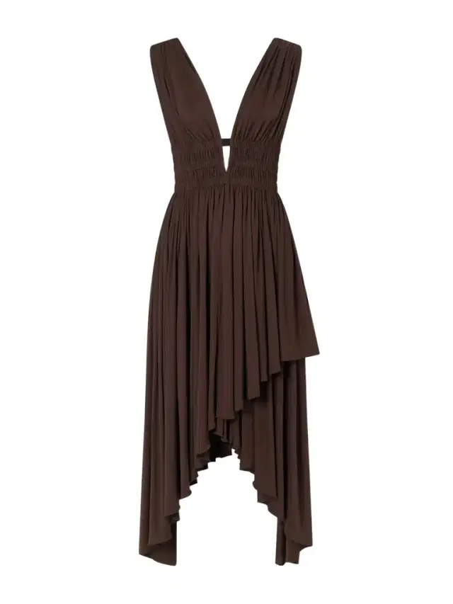 Alaïa Draped Jersey Midi Dress