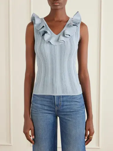 Zimmermann Aster Metallic Ruffled Top | Thumbnail 3