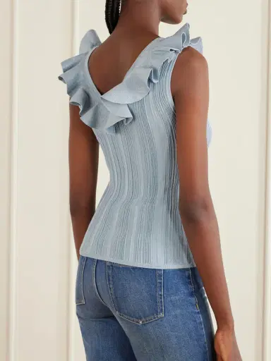 Zimmermann Aster Metallic Ruffled Top | Thumbnail 4