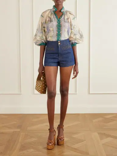 Zimmermann Aster Denim Short | Thumbnail 2 Zimmermann Aster Denim Short | Thumbnail 2