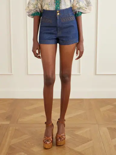 Zimmermann Aster Denim Short | Thumbnail 3 Zimmermann Aster Denim Short | Thumbnail 3
