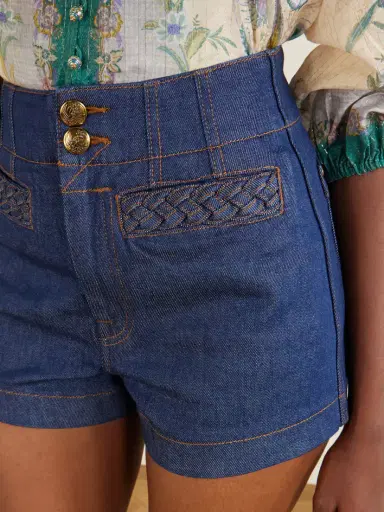 Zimmermann Aster Denim Short | Thumbnail 5 Zimmermann Aster Denim Short | Thumbnail 5