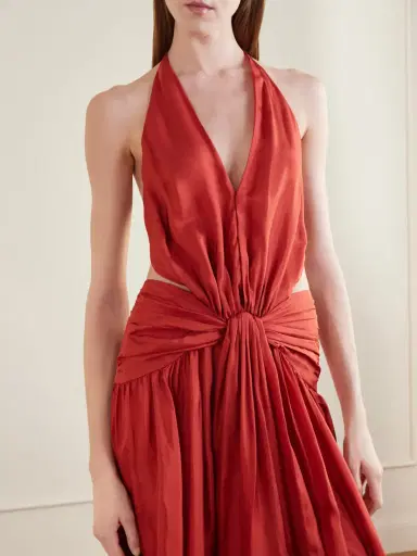 Zimmermann Indra Knotted Silk Halterneck Maxi Dress | Thumbnail 4 Zimmermann Indra Knotted Silk Halterneck Maxi Dress | Thumbnail 4