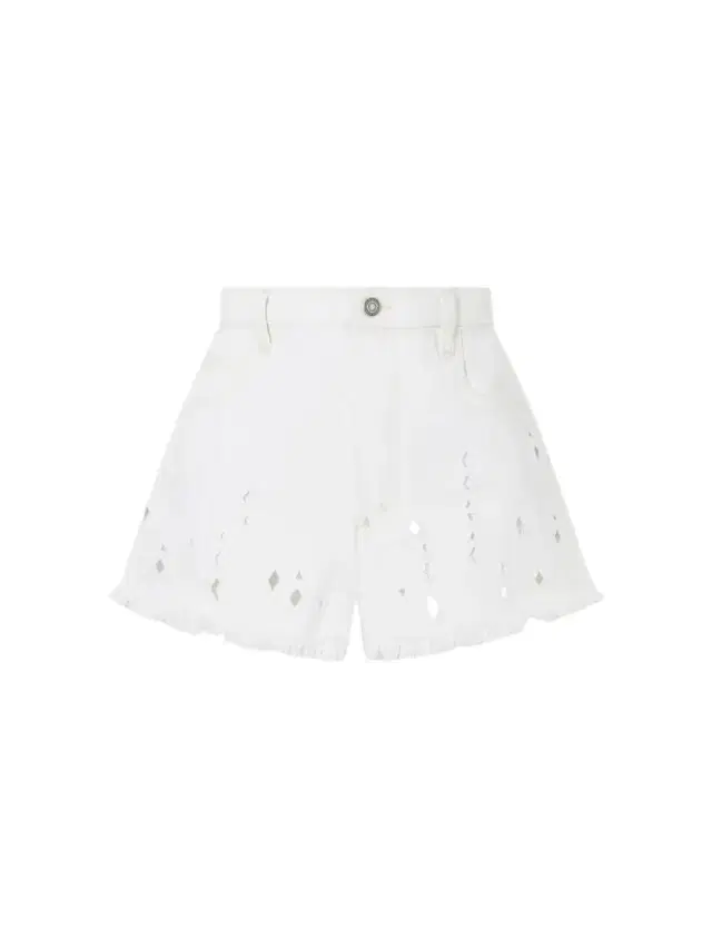 Aecia Embroidered Denim Shorts