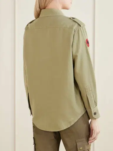 Isabel Marant Umberta Appliquéd Cotton-gabardine Shirt | Thumbnail 4 Isabel Marant Umberta Appliquéd Cotton-gabardine Shirt | Thumbnail 4