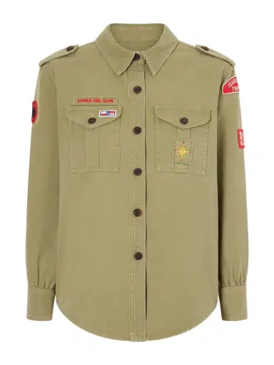 Isabel Marant Umberta Appliquéd Cotton-gabardine Shirt | Thumbnail 1 Isabel Marant Umberta Appliquéd Cotton-gabardine Shirt | Thumbnail 1