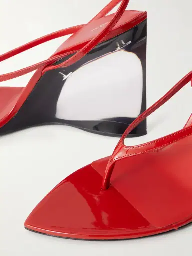 Alaïa Tong 90 Patent-leather Wedge Sandals | Thumbnail 5 Alaïa Tong 90 Patent-leather Wedge Sandals | Thumbnail 5