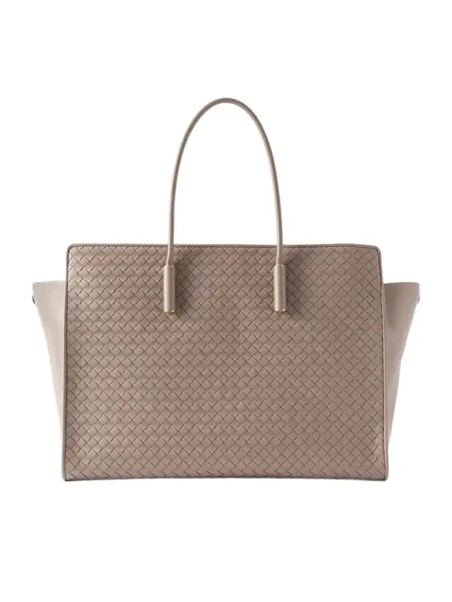 Barbara Intrecciato Leather Tote Bag
