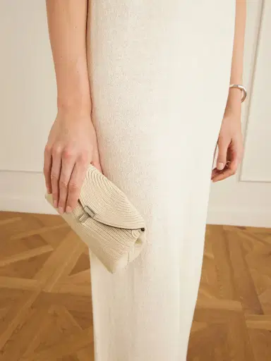 TOTEME T-lock Mini Woven Clutch | Thumbnail 2 TOTEME T-lock Mini Woven Clutch | Thumbnail 2