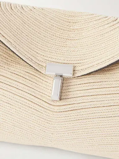 TOTEME T-lock Mini Woven Clutch | Thumbnail 5 TOTEME T-lock Mini Woven Clutch | Thumbnail 5
