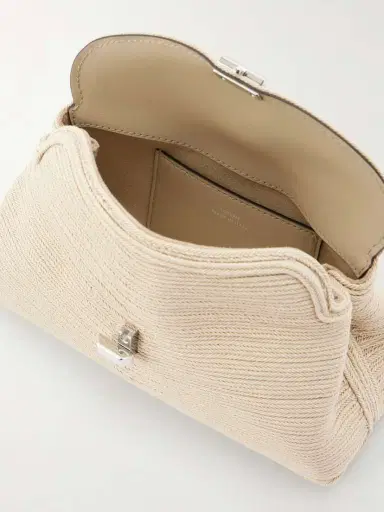 TOTEME T-lock Mini Woven Clutch | Thumbnail 6 TOTEME T-lock Mini Woven Clutch | Thumbnail 6