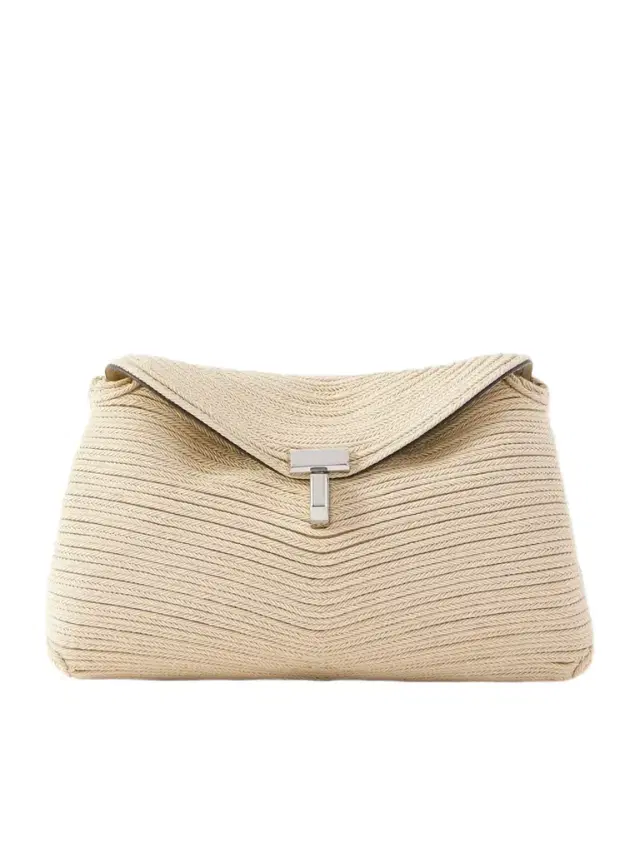 T-lock Mini Woven Clutch