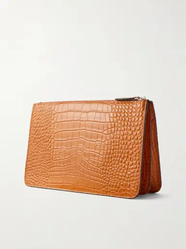 TOTEME Threefold Croc-effect Leather Clutch | Thumbnail 4