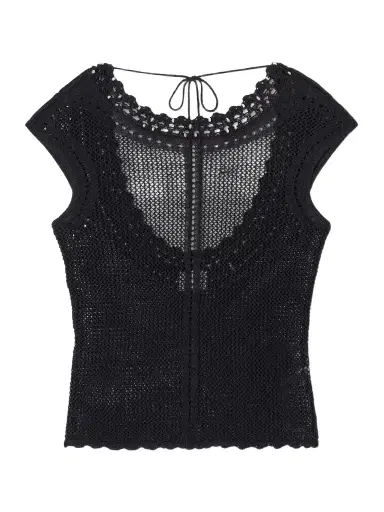 Isabel Marant Metorie Embellished Crochet Cotton-blend Tank | Thumbnail 1