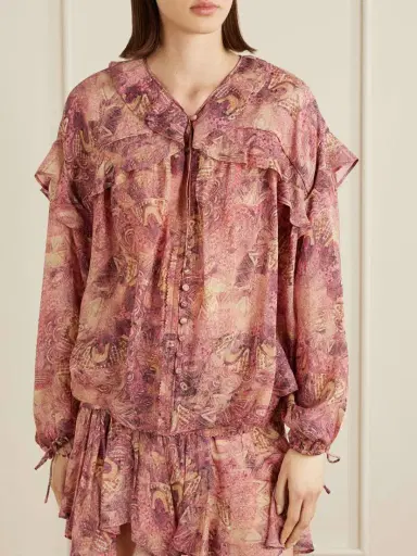 Isabel Marant Charis Silk-chiffon Blouse | Thumbnail 3