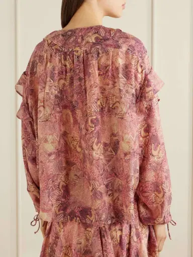 Isabel Marant Charis Silk-chiffon Blouse | Thumbnail 4