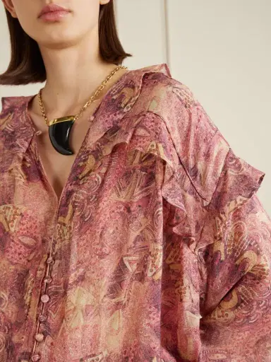 Isabel Marant Charis Silk-chiffon Blouse | Thumbnail 5