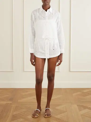 Kiki de Montparnasse Simone Broderie Anglaise Cotton Mini Skirt | Thumbnail 2