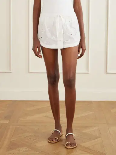 Kiki de Montparnasse Simone Broderie Anglaise Cotton Mini Skirt | Thumbnail 3