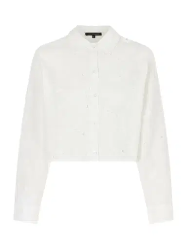 Kiki de Montparnasse Simone Cropped Broderie Anglaise Cotton Shirt | Thumbnail 1 Kiki de Montparnasse Simone Cropped Broderie Anglaise Cotton Shirt | Thumbnail 1
