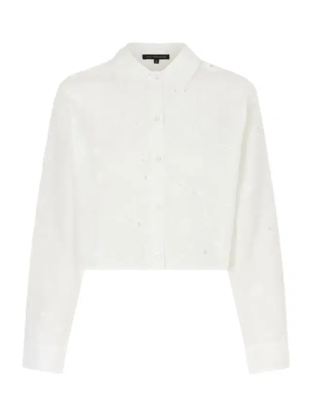 Simone Cropped Broderie Anglaise Cotton Shirt