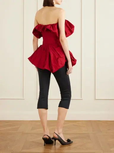 Magda Butrym Gathered Cotton-blend Blouse | Thumbnail 3 Magda Butrym Gathered Cotton-blend Blouse | Thumbnail 3