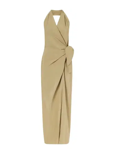 Cortana Mona Halterneck Linen And Silk-blend Maxi Dress | Thumbnail 1
