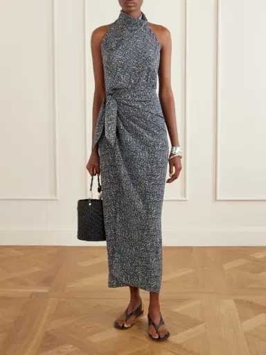 Cortana Corallo Printed Silk-satin Midi Dress | Thumbnail 2 Cortana Corallo Printed Silk-satin Midi Dress | Thumbnail 2