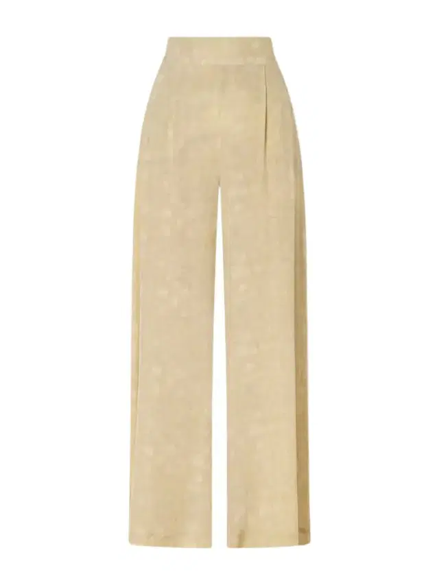 Ada Printed Silk-satin Wide-leg Pants