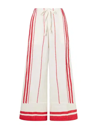 Lemlem Desta Straight-leg Cotton Pants | Thumbnail 1 Lemlem Desta Straight-leg Cotton Pants | Thumbnail 1